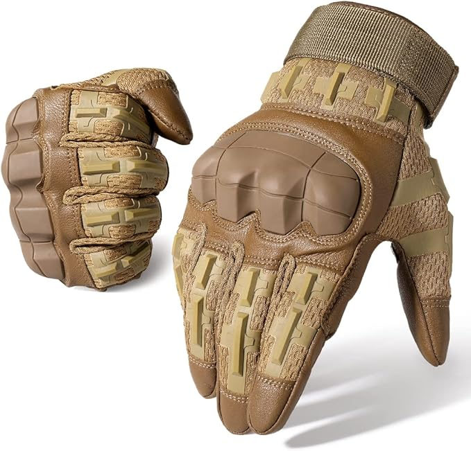 Tactical Full-Finger Gloves — Knuckle Protection + Touchscreen + Non-Slip Grip