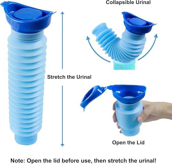 Camping & Hiking Essential — Collapsible Portable Urinal with Secure Lid
