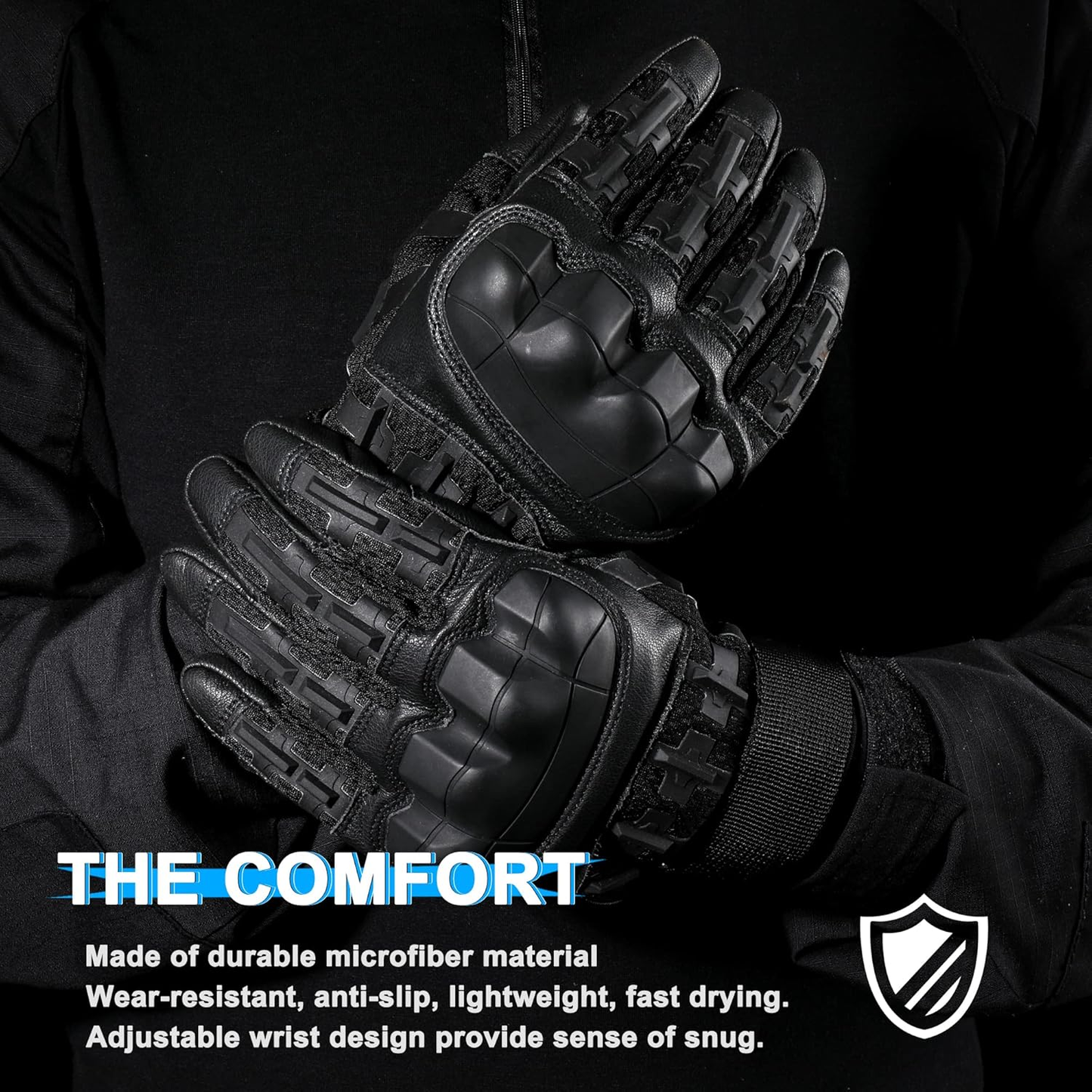 Tactical Full-Finger Gloves — Knuckle Protection + Touchscreen + Non-Slip Grip