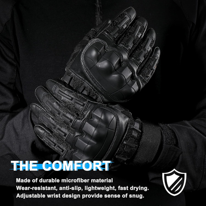 Tactical Full-Finger Gloves — Knuckle Protection + Touchscreen + Non-Slip Grip