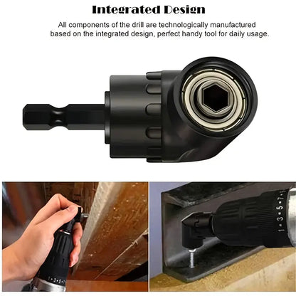 Complete Tool Kit: 3 Rotatable Socket Adapters + 2 Angle Drill Adapters + 90° Bevel Bit