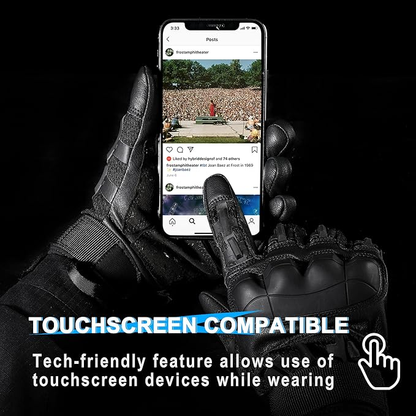 Tactical Full-Finger Gloves — Knuckle Protection + Touchscreen + Non-Slip Grip