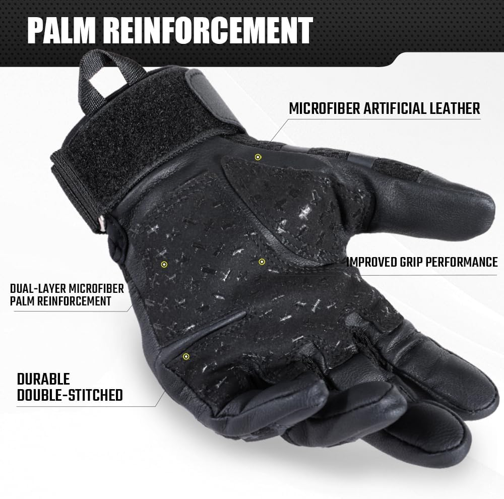 Tactical Full-Finger Gloves — Knuckle Protection + Touchscreen + Non-Slip Grip